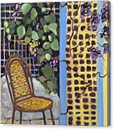 Chair In The Garden #1 Canvas Print