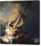 Christ In The Storm On The Sea Of Galilee #3 Canvas Print