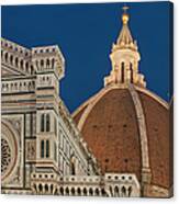 Duomo And Campanile At The Blue Hour #1 Canvas Print