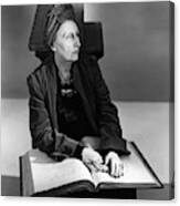 Edith Sitwell Holding A Book #1 Canvas Print