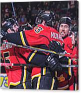 Edmonton Oilers V Calgary Flames #1 Canvas Print