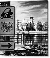 Electric Vehicle Parking Only Spaces Bays In Downtown Celebration Florida Usa #1 Canvas Print