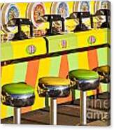 Evergreen State Fair Midway Game With Coloful Stools And Squirt  #1 Canvas Print