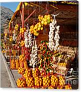 Fruit And Vegtable Stalls - Opuzen - Croatia Canvas Print