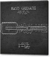Hand Grenade Patent Drawing From 1916 #1 Canvas Print