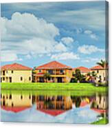 Houses By The Lake #1 Canvas Print