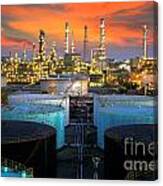 Landscape Of Oil Refinery Industry  #1 Canvas Print