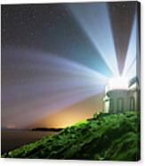 Lighthouse Beams At Night #1 Canvas Print