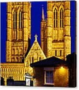 Lincoln Cathedral At Night #1 Canvas Print