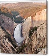 Lower Yellowstone Falls On The Yellowstone River At Artist Point #1 Canvas Print
