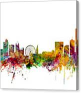 Manchester England Skyline #1 Canvas Print