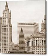 Manhattan Buildings Vintage #4 Canvas Print