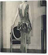 Marion Morehouse Wearing A Louiseboulanger Dress #1 Canvas Print