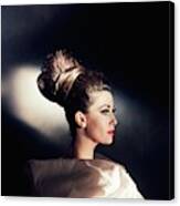 Model Wearing Hairpiece #1 Canvas Print