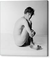 Nude Man Sitting #1 Canvas Print