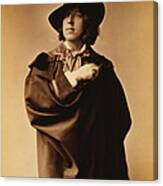 Oscar Wilde By Napoleon Sarony, Albumen Print Canvas Print