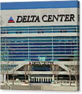 Panoramic Of Delta Center Building Canvas Print Panoramic Of Delta Center Building Canvas Print