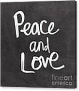 Peace And Love #1 Canvas Print
