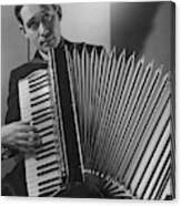 Phil Baker With An Accordion #1 Canvas Print