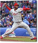 Philadelphia Phillies V Chicago Cubs #1 Canvas Print