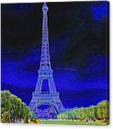 Purple Eiffel Canvas Print