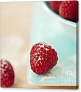 Raspberries Sprinkled With Sugar Canvas Print