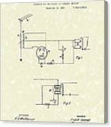 Receiver 1923 Patent Art #1 Canvas Print