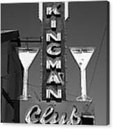 Route 66 - Kingman Club 2012 Bw Canvas Print