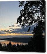 Silhouettes At Dawn #1 Canvas Print