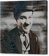 Sir Charles Spencer Charlie Chaplin Square #2 Canvas Print