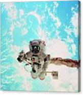 Spacewalk During Shuttle Mission Sts-69 #1 Canvas Print