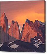 Sunrise Torres Del Paine Np Chile #1 Canvas Print