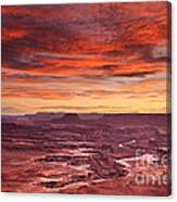 Sunset At The Green River Overlook Canvas Print