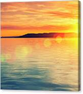 Sunset Over Water #1 Canvas Print
