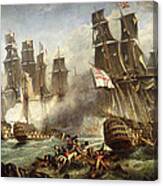 The Battle Of Trafalgar Canvas Print