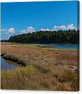 Thompson Island In Maine Panorama #1 Canvas Print