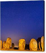 Twilight At Almendres Cromlech #1 Canvas Print