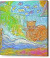 Two Felines #1 Canvas Print