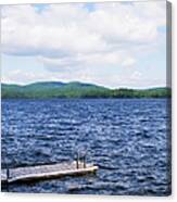 Usa, Maine, Camden, View Of Lake With #1 Canvas Print