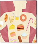 Variety Of Unhealthy Food #1 Canvas Print