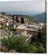 View Of Houses In A City, Safed Zfat #1 Canvas Print