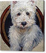 West Highland Terrier Dog Portrait Canvas Print