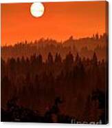Wildfire Smoke Sunset #1 Canvas Print