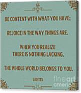 169- Lao Tzu Canvas Print