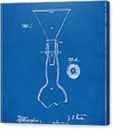 1891 Bottle Neck Patent Artwork Blueprint Canvas Print