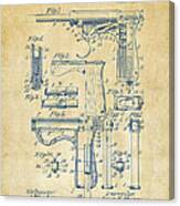 1898 Wesson Magazine Pistol Patent Artwork - Vintage Canvas Print