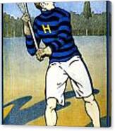 1905 - Johns Hopkins University Lacrosse Poster - Color Canvas Print