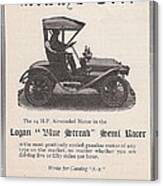 1905 Logan Automobile Poster Canvas Print