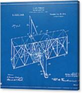 1914 Wright Brothers Flying Machine Patent Blueprint Canvas Print