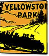 1920 Yellowstone Park Canvas Print